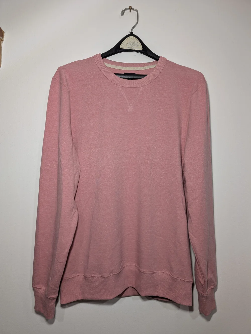 J. Crew Dusty Rose Crewneck Cotton Blend Terry Stretch Sweatshirt Men's MD